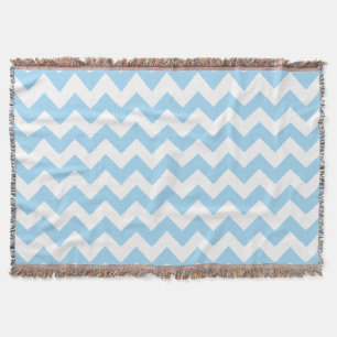 Blue Zigzag, Blue Chevron, Geometric Mönster Filt