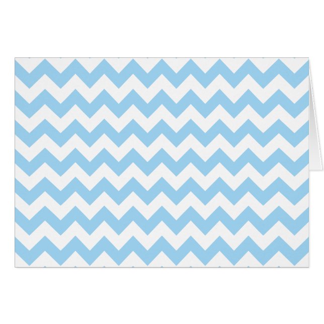 Blue Zigzag, Blue Chevron, Geometric Mönster Hälsningskort (Framsidan Horizontal)