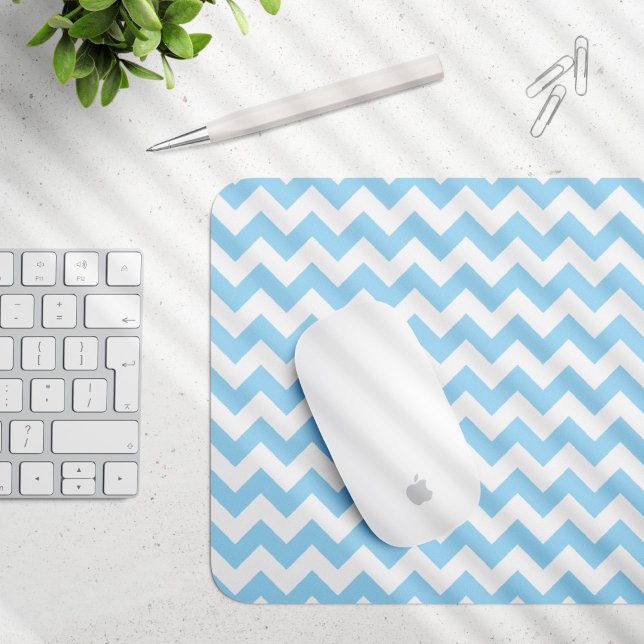 Blue Zigzag, Blue Chevron, Geometric Mönster Musmatta (Skapare uppladdad)
