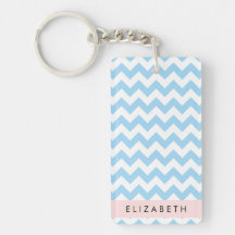 Blue Zigzag, Blue Chevron, Wave Mönster, ditt namn