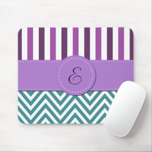 Blue Zigzag, Chevron, Lila Rand, Monogram Musmatta