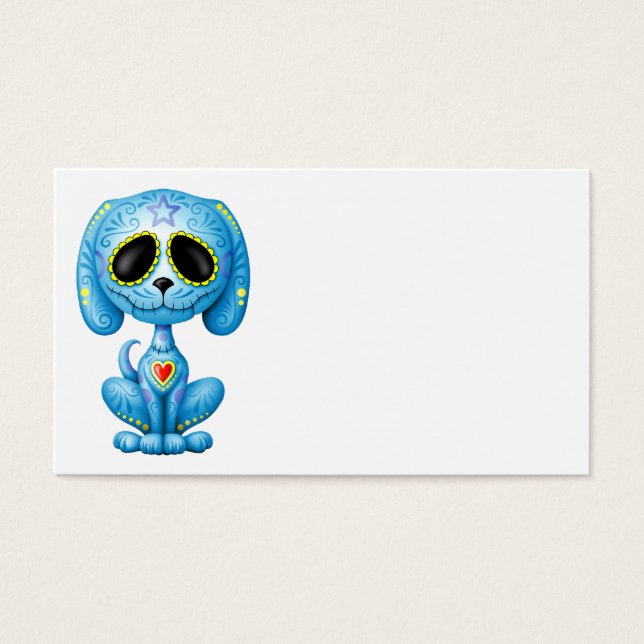 Blue Zombie Sugar Puppy Visitkort (Framsidan)