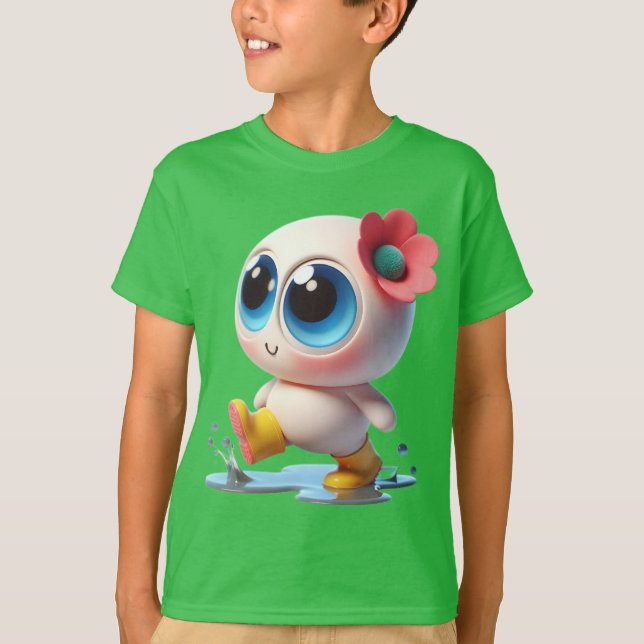 Blueaisik Splash in Puddles T Shirt (Framsida)
