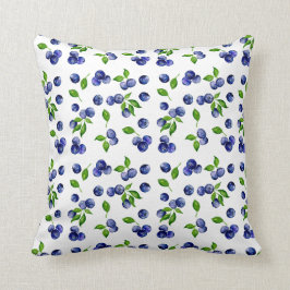 Bluebär Mönster Watercolor Vintage Cute Berry Kudde
