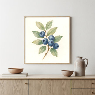 Bluebär Watercolor Gren Art Poster