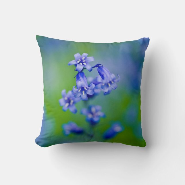 Bluebell-blomman Cushion Kudde (Framsida)