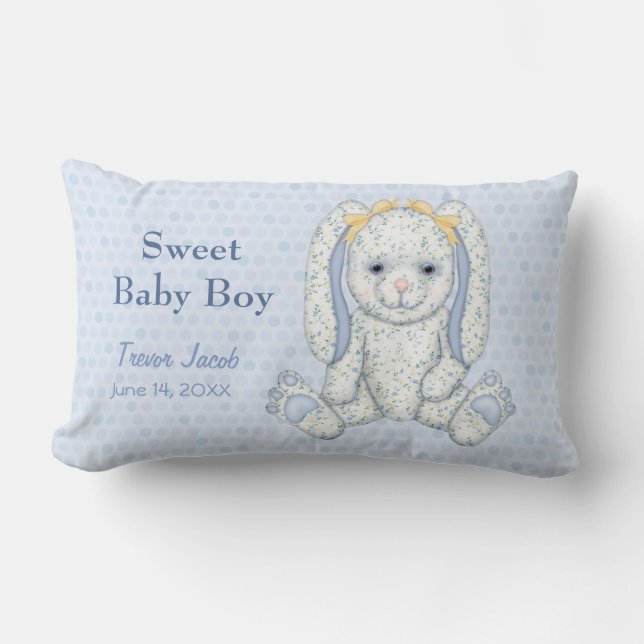 Bluebell Bunny och Polka dots Keepsak Pillow Lumbarkudde (Framsida)