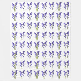 Bluebell Fabric Mönster. Fleecefilt