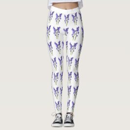 Bluebell Fabric Mönster. Leggings