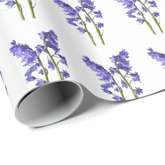 Bluebell Fabric Mönster. Presentpapper (Rullad Hörn)