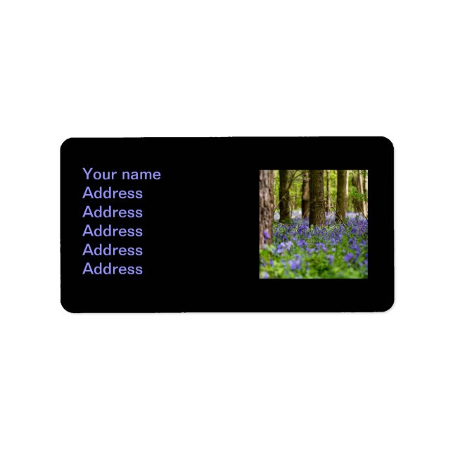 Bluebell Skogen Adressetikett (Framsidan)
