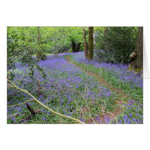 Bluebell skogen hälsningskort