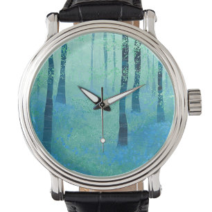 Bluebell Skogen Painting Armbandsur