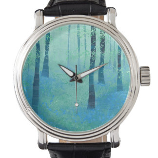 Bluebell Skogen Painting Armbandsur