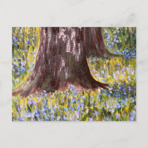 Bluebell Skogen Vykort