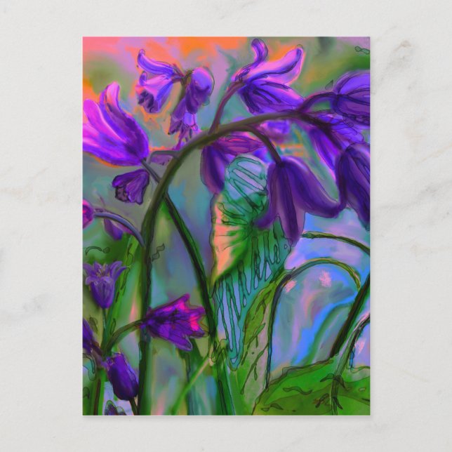 Bluebell Vår Vykort (Framsida)