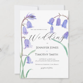 bluebell watercolor wedding invitation inbjudningar