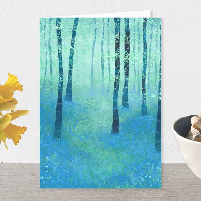 Bluebell Woodland Ligcape Hälsning Card Meddelande (Skapare uppladdad)