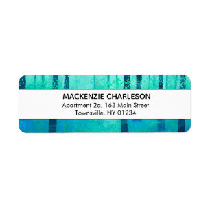 Bluebell Woodland Painting Adress Returadress Etikett