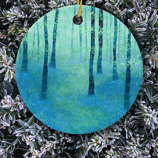 Bluebell Woodland Painting Julgransprydnad Keramik