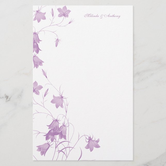 Bluebelle - Violet 5,5 x 8,5-stationeri Brevpapper (Framsida)