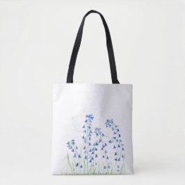 Bluebells blåa blommor tote bag tygkasse