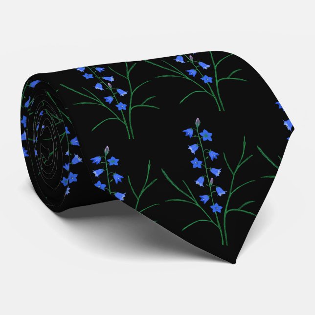 Bluebells Black Neck Tie Slips (Rullad)