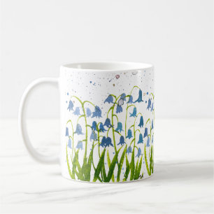 Bluebells Blue blommigt Nature Botanical Söt Kaffemugg