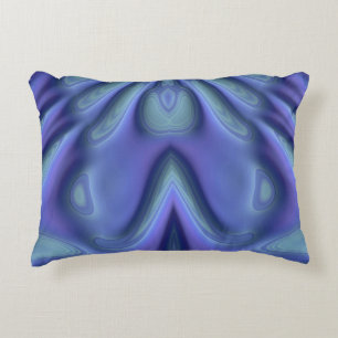 ~BLUEBELLS Blue Violet Fractal Design ~ Prydnadskudde
