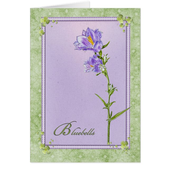 Bluebells Hälsningskort (Framsidan)
