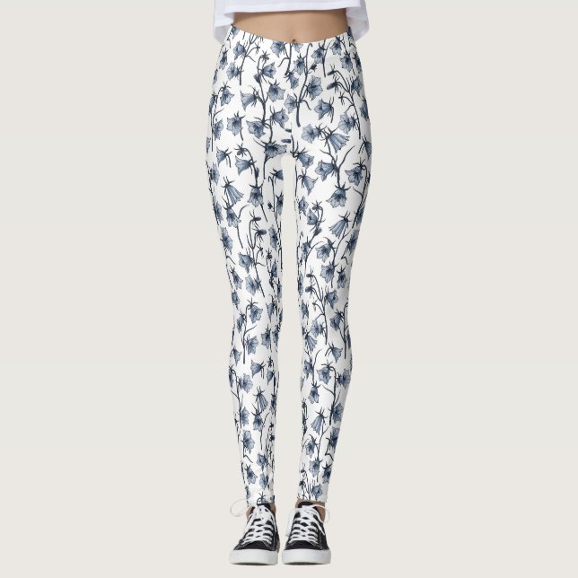Bluebells, Harebells, Bellblommor Leggings (Framsida)