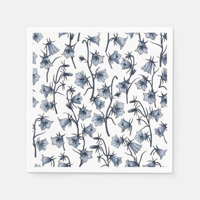Bluebells, Harebells, Bellblommor Pappersservett (Framsidan)