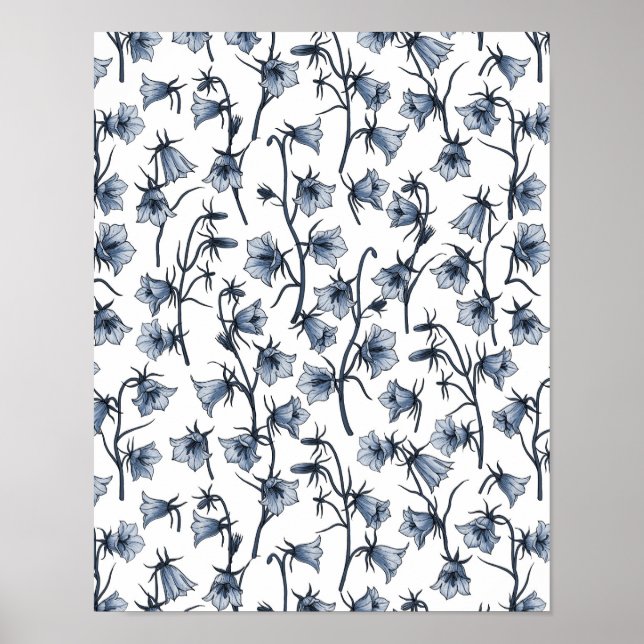 Bluebells, Harebells, Bellblommor Poster (Framsidan)