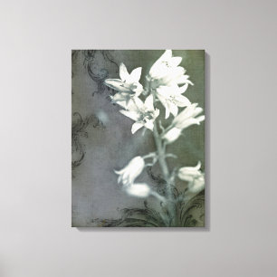 Bluebells in Black & White Canvastryck