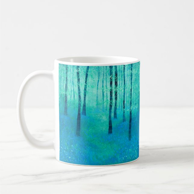 Bluebells in Kent Ligcape Painting Kaffemugg (Vänster)