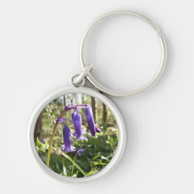 Bluebells Keychain Rund Silverfärgad Nyckelring (Framsidan)