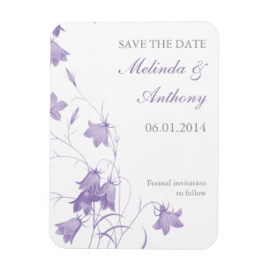 Bluebells - Lila Spara datum Magnet