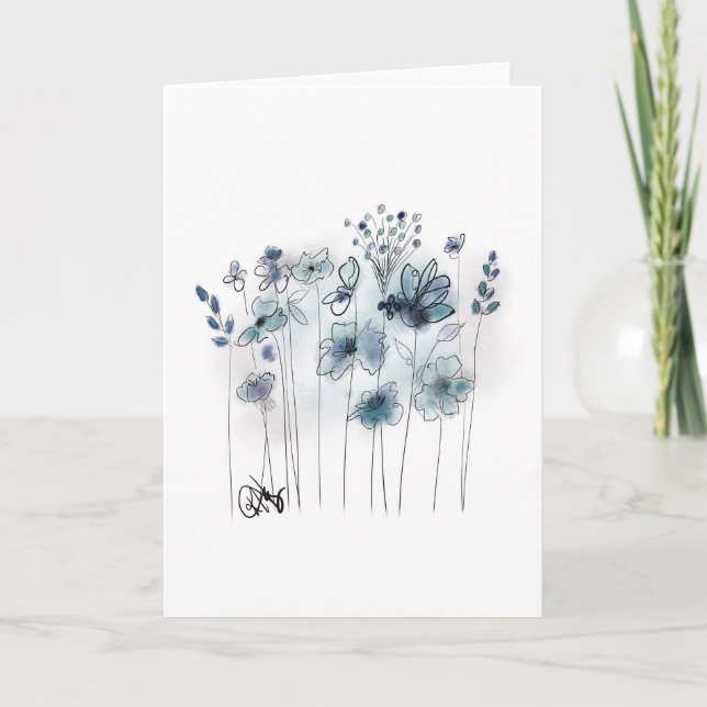 Bluebells Notecard Kort (Framsida)