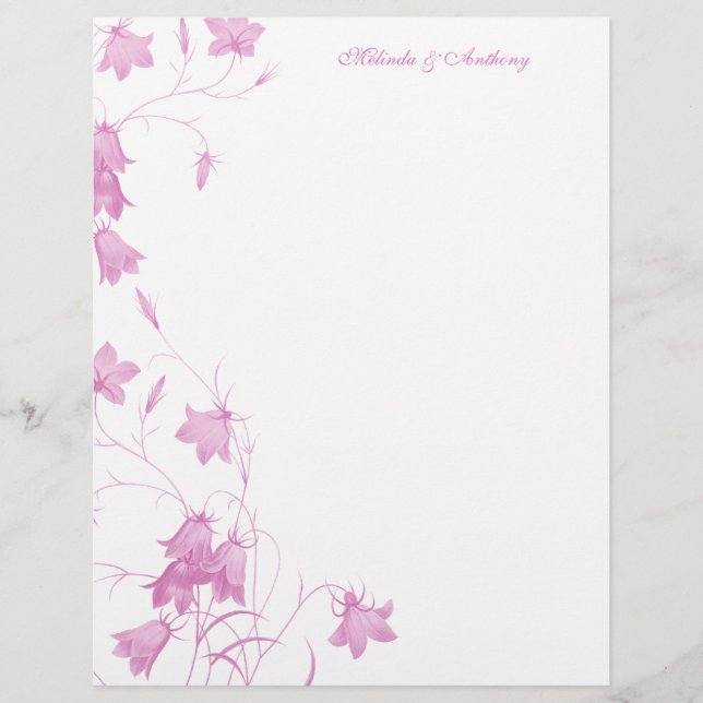 Bluebells - Rosa 8,5 x 11 Papper (Framsida)