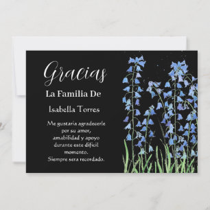Bluebells Spanska Blommigten Funeral Död Tack Inbjudningar