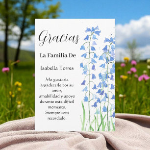 Bluebells Spanska Blommigten Funeral Död Tack Inbjudningar