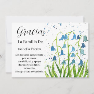 Bluebells Spanska Blommigten Funeral Död Tack Inbjudningar