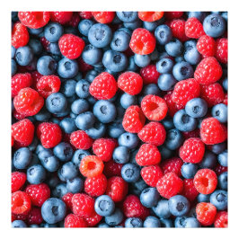 Blueberries and Raspberries Fototryck