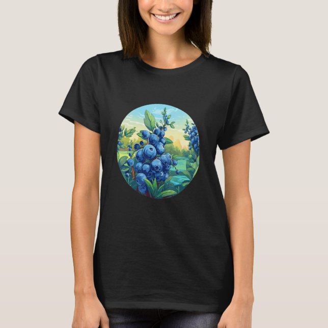 Blueberries Fruit Blueberries Fruit Vegan Garden 1 T Shirt (Framsida)