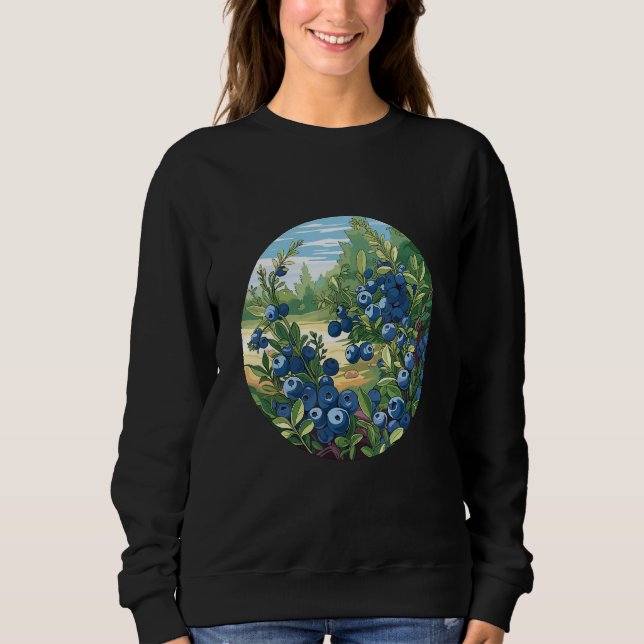 Blueberries Fruit Blueberries Fruit Vegan Garden T Shirt (Framsida)