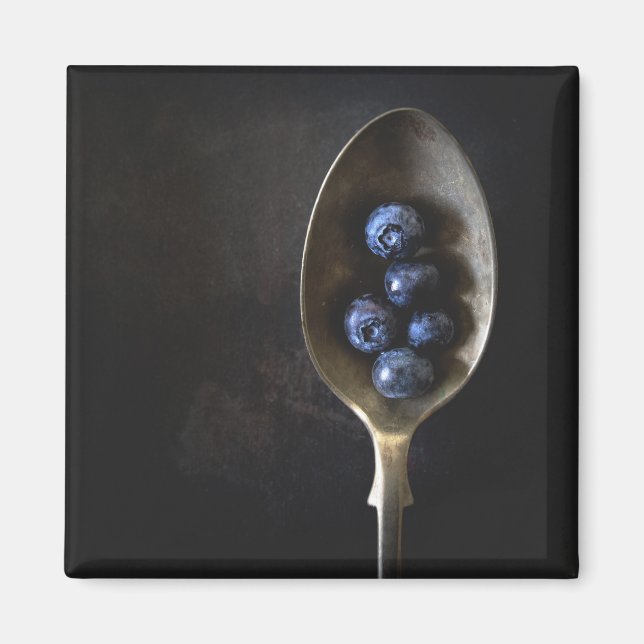 "BLUEBERRIES" LIVSMEDELSREFRIDGERATOR MAGNET (Framsidan)