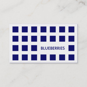 BLUEBERRIES (modets kvadrater) Visitkort