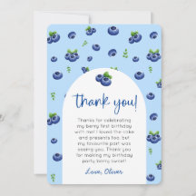 Blueberry 1:a födelsedag Photo Tack