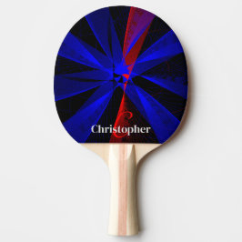 Blueberry Abstract Geometric Ping Pong Paddle Pingisracket