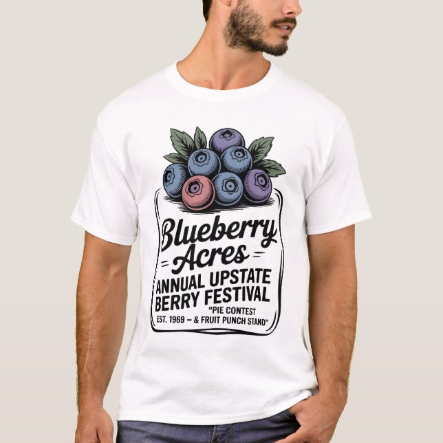 Blueberry Acres T Shirt (Framsida)